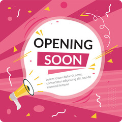 Free vector opening soon abstract Pink background