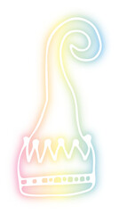 Set of Christmas hat neon