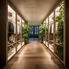 a very complete and huge modern walking closet
