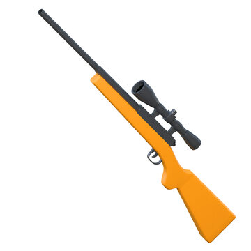 sniper rifle 3d icon military equipment illustration