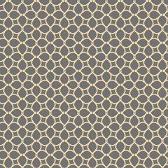 Seamless ornament in arabian style. Geometric abstract background. Gray and golden pattern for wallpapers and backgrounds