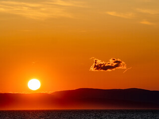 Sonnenuntergang an der kroatischen Küste