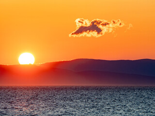 Sonnenuntergang an der kroatischen Küste