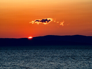 Sonnenuntergang an der kroatischen Küste