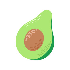 Avocado fruit icon inside. Vector illustration
