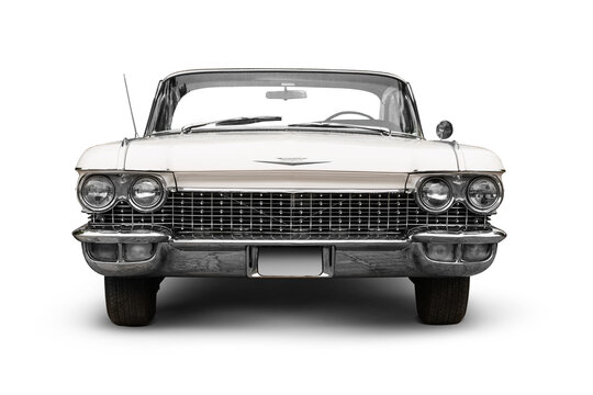 1960 Cadillac Frontal View on transparent background