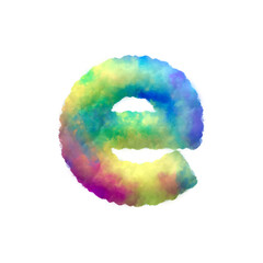 Colorful fluffy clouds alphabet lowercase letters. This is a part of a set which also includes uppercase letters, numbers, punctuation marks, symbols, shapes, and frames