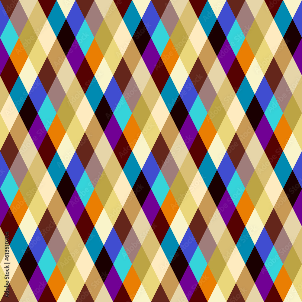 Poster Argyle seamless vector pattern background. Pattern of a rhombuses.