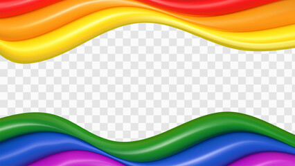 Modern colorful flow wave liquid texture, 3D wave abstraction on white background.