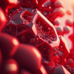3d illustration of a virus or bacteria, AI generated