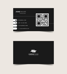 Simple,stylish,modern profrssional black business card vector design