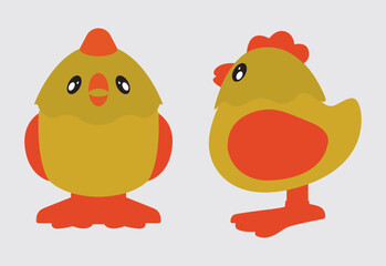 Chicken toy icon, vector design