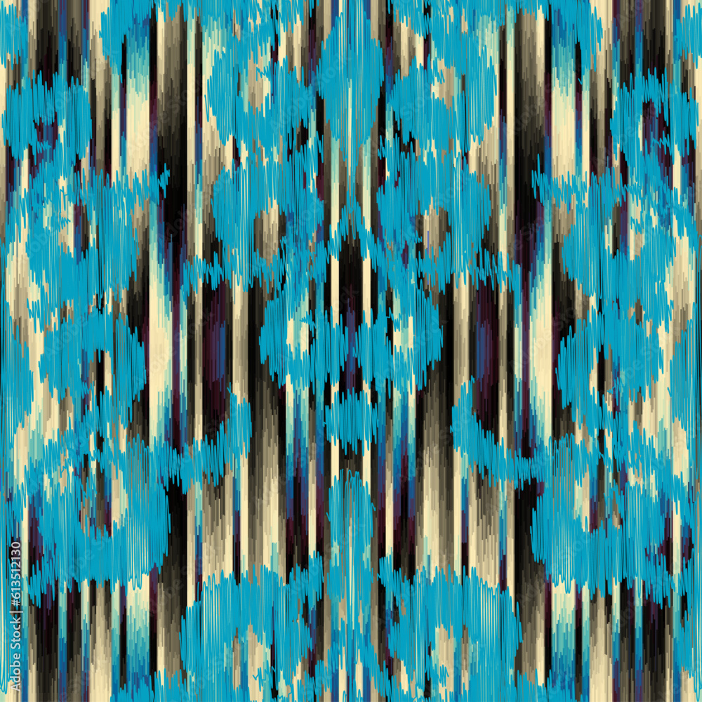 Poster geometric abstract grunge vintage pattern. ikat style. seamless vector image.
