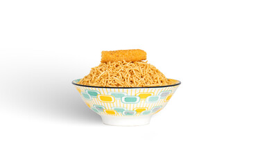 Bhujia sev- Famous Bikaneri bhujia, often simply called bhujia, is a popular crispy snack prepared by using moth beans and besan and spices, originating from, Bikaner, Rajasthan, India.