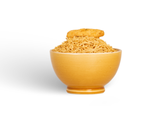 Bhujia sev- Famous Bikaneri bhujia, often simply called bhujia, is a popular crispy snack prepared by using moth beans and besan and spices, originating from, Bikaner, Rajasthan, India.