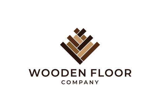 Wood flooring parquet hardwood texture logo design