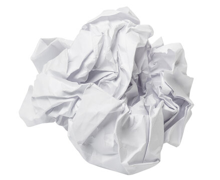 Crumpled paper ball cut out