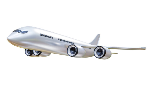Airplane Passenger plane, sky flying aeroplane and airplane concept. Booking service or travel agency sign. Air transportation. Flight tickets. Advertising banner. 3D Rendering