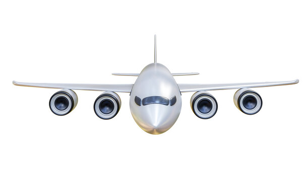 Airplane Passenger plane, sky flying aeroplane and airplane concept. Booking service or travel agency sign. Air transportation. Flight tickets. Advertising banner. 3D Rendering