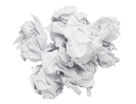 Crumpled paper ball cut out