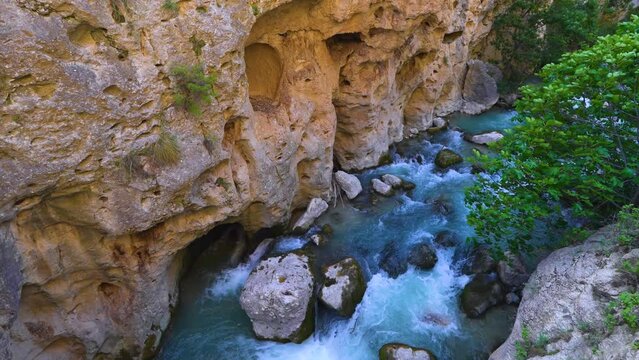 Path of the Cerrada del r&iacute;o Castril. Town and municipality of Castril. Hu&eacute;scar region. Geopark of Granada, Geopark of Gorafe. Grenada Province. Andalusia. Spain. Europe