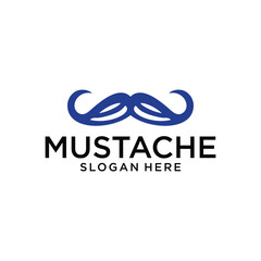 mustache logo design