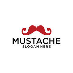 mustache logo design