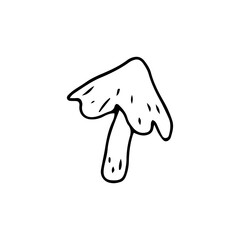 Mushroom, great design for any purposes. Doodle vector illustration. Edible mushrooms and toadstools. Healthy food illustration. Autumn forest plants sketches for textiles, wallpaper, coloring