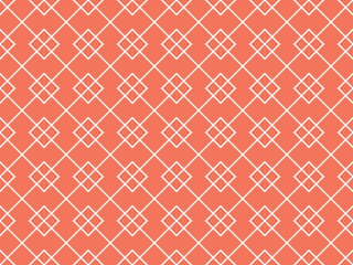 Fototapeta premium The geometric pattern with lines. Seamless vector background. White and pink texture. Graphic modern pattern. Simple lattice graphic design
