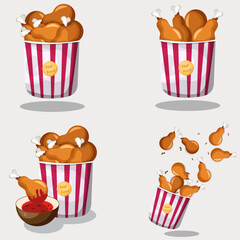 Chicken legs vector design 