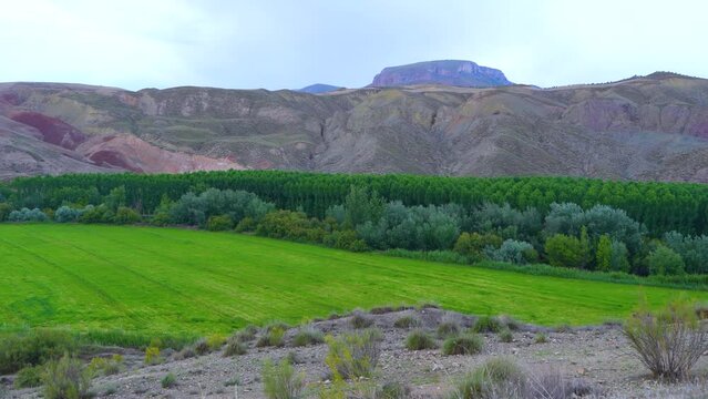 Landscape in the surroundings of the Alic&uacute;n de las Torres Spa and the Toril ditch and the Alic&uacute;n dolmens. Geopark of Granada, Geopark of Gorafe. Grenada Province. Andalusia. Spain. Europe