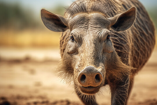 Pig Is Looking At Food