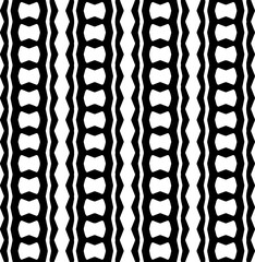Vector geometric ornament in ethnic style. Seamless pattern with  abstract shapes. Black and white geometric  wallpaper. Repeating pattern for decor, textile and fabric. Abstraction art.