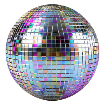 Disco Ball On Transparent Background. PNG, Ai	
