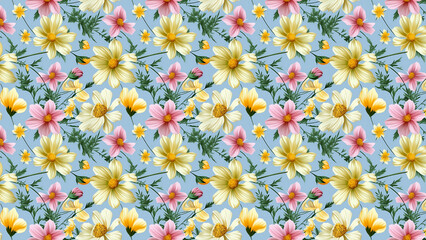 Fototapeta na wymiar Flowers Background (Generative AI)