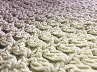 White knit wool texture background.
