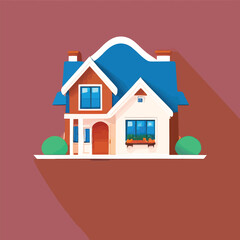 Vector illustration of house. Home concept