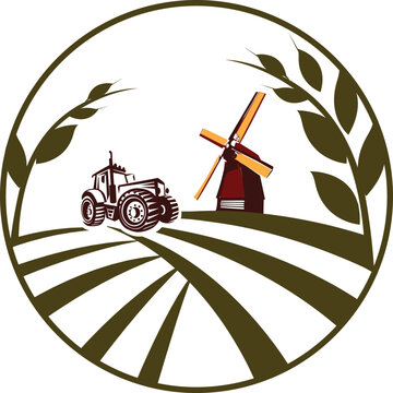 farm with windmill