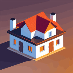 Vector illustration of house. Home concept