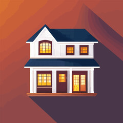 Vector illustration of house. Home concept