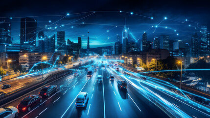 Fototapeta na wymiar Smart Traffic Management IoT