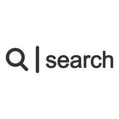 Magnifying glass search button icon. Search bar vector illustration