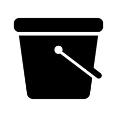 Bucket icon. Domestic bucket vector illustration