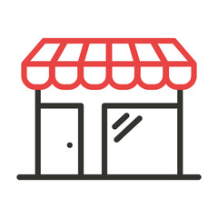 Market shop line icon. Store or Marketplace vector illustration