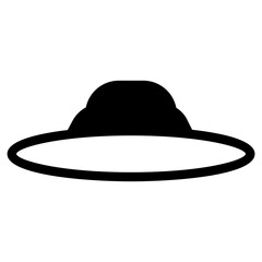Sun Hat Icon: A graphical representation of a sun hat, It symbolizes sun protection, outdoor activities, or the presence of sunny weather