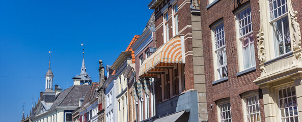 Panorama of old houses in the center of Kampen, Netherlands - obrazy, fototapety, plakaty