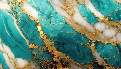 Luxurious Aqua Tone onyx marble with golden veins high resolution, Turquoise Green marble, polished slice mineral, blue water in swimming pool rippled water surface detail background modern interior
