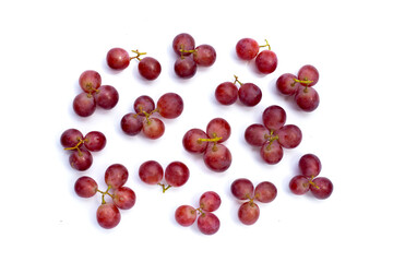 Fresh grape on white background.