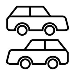 Cars outline icon for wealth management logo