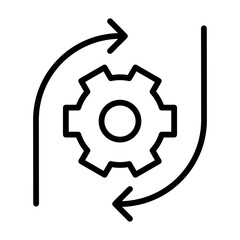 Team management outline icon for wealth management logo